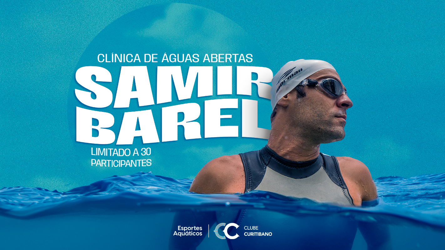 O Clube Curitibano promove a Clínica de Natação em Águas Abertas com Samir Barel.