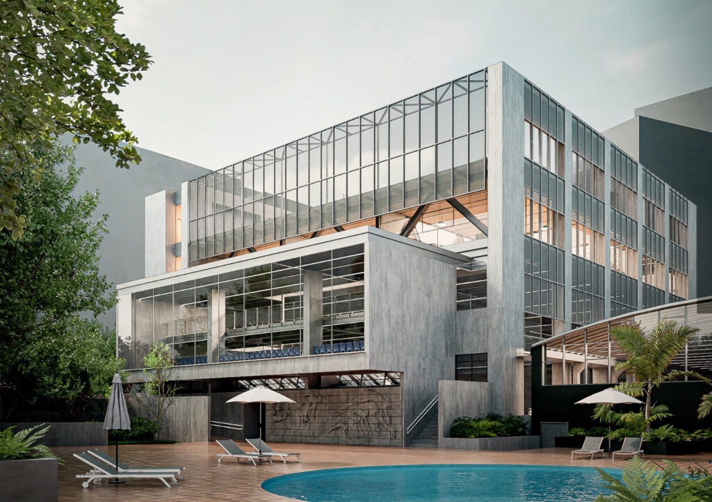Projeto da nova piscina do Clube Curitibano
